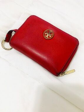 Tory Burch Red Zip-Around Wallet - Small